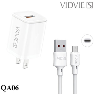 Cargador Vidvie 2.4A Cable Tipo C Generi